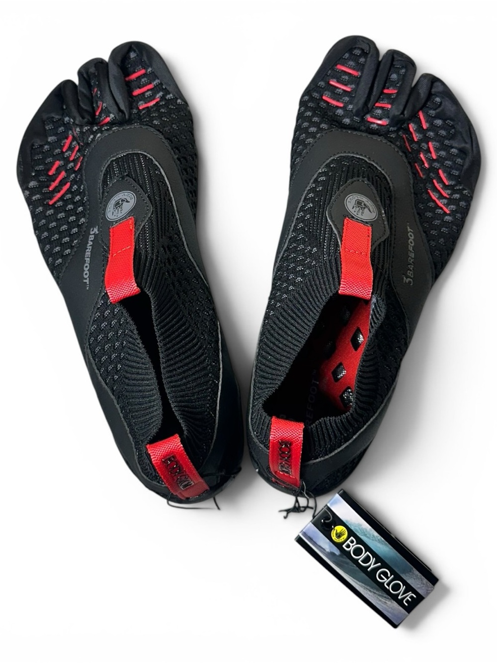 Body Glove 3T Barefoot Gauntlet Water Shoes Mens, Black/Red Hydro Knit - Picture 8 of 16